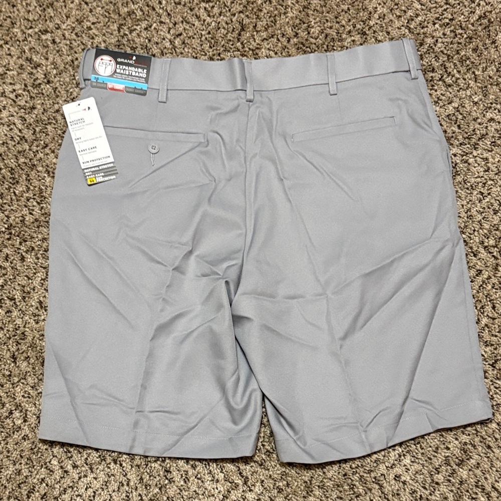Grand Slam Men's Light Gray Flat Front Shorts